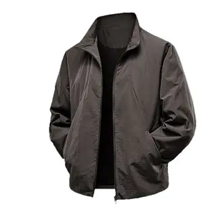 Sports jacket men's spring and autumn new stand-up collar top cycling running trench coat short outdoor casual jacket