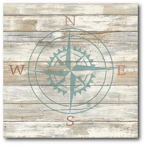 Courtside Market Compass 16x16 Canvas Wall Art
