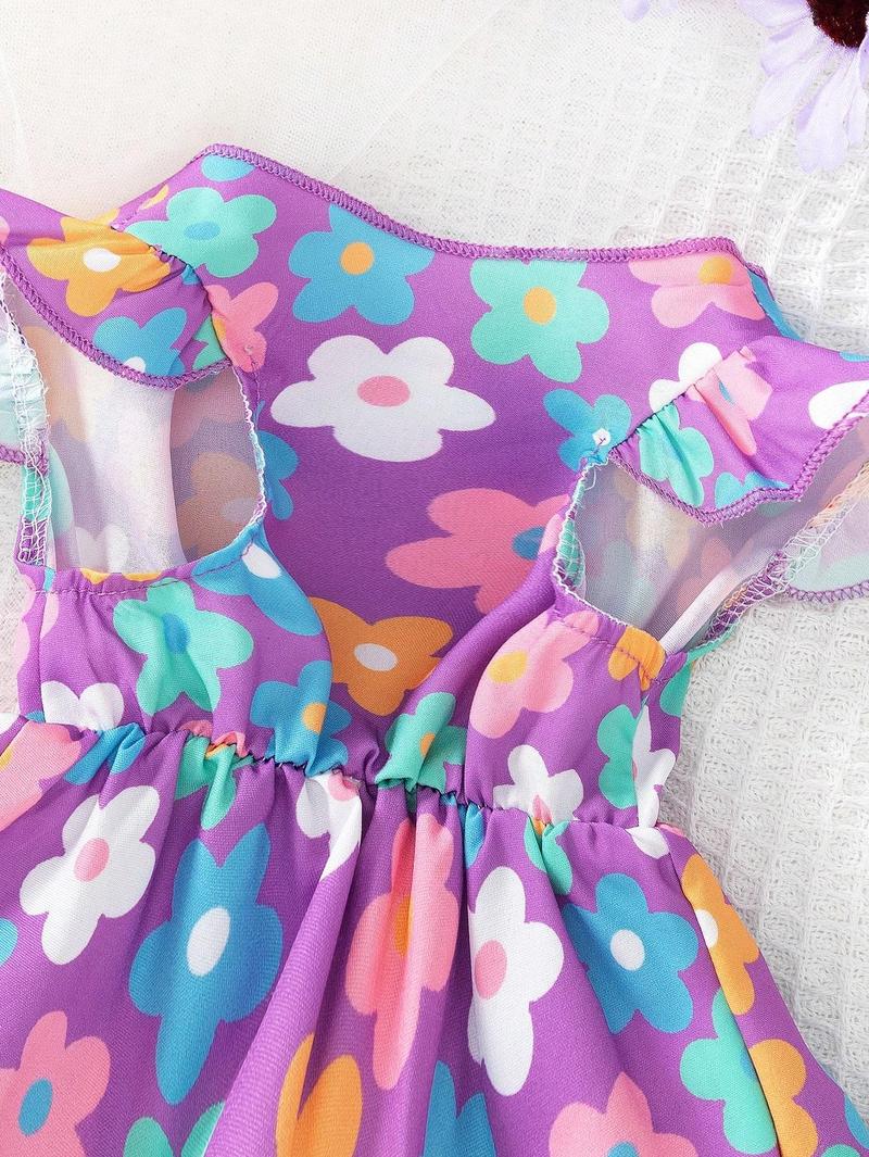 Pet Clothes Dog Cat Rabbit Princess Floral Dress Flying Sleeve Pretty Comfortable Yorkshire Terrier Maltese Teddy Bichon Bear Pomeranian Bulldog For Outside Daily Use A050