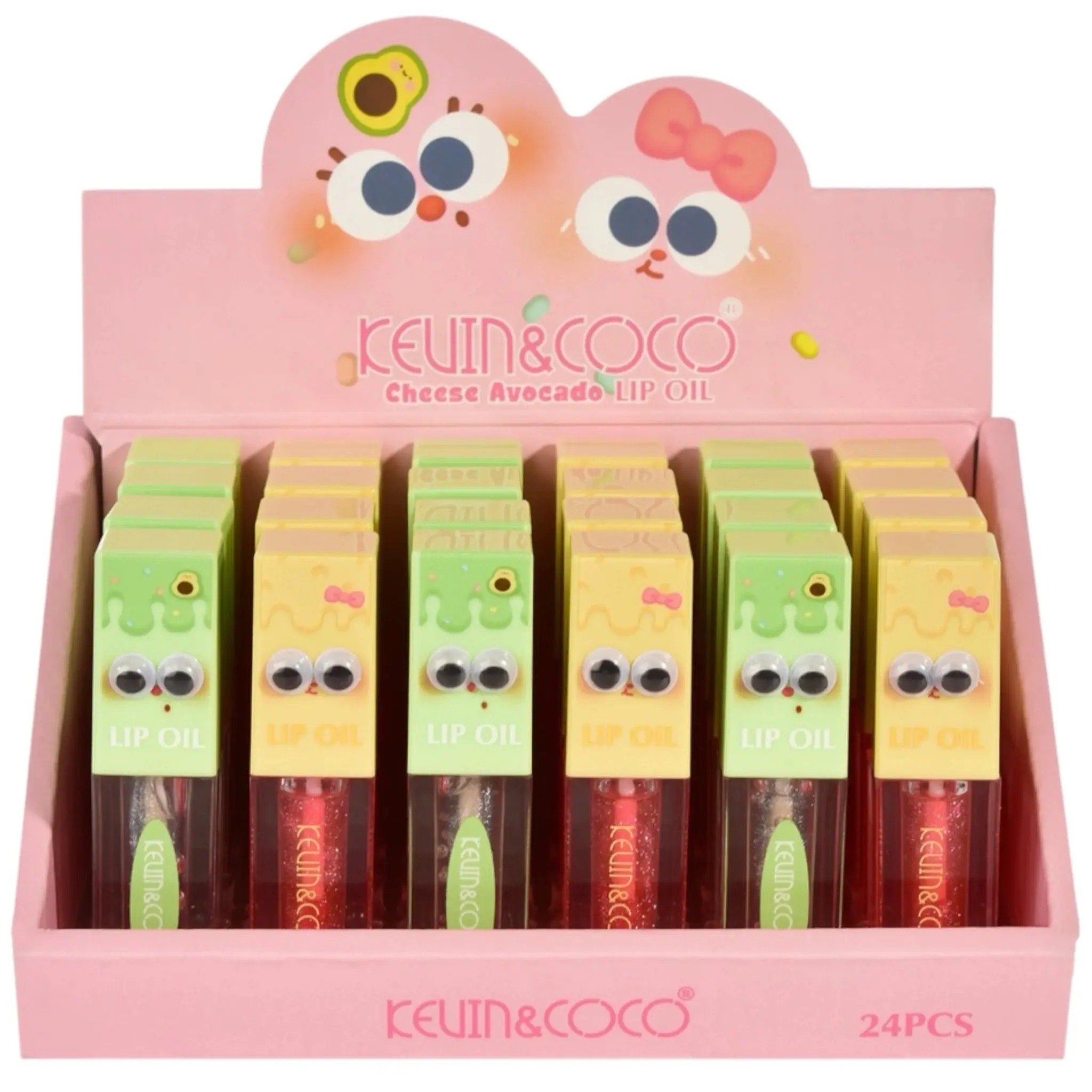 Kevin & Coco Cheese Avocado Lip Oil - Wholesale Display 24 Units (KC1071)