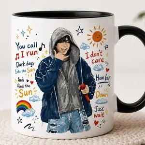 Into the Sun Arirang Era Mug, K-Pop Music Aesthetic Ceramic Cup, Cute Gift for Music Lovers, Kpop Mug Gift For Fan, Music Lover Fan Mug