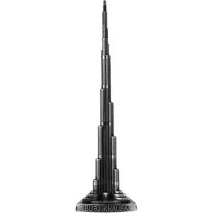 Alloy Miniature European Dubai Tower Model for Office Home Desktop Decor