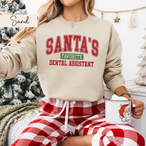 Santa's Favorite Dental Assistant Sweatshirt , Dental Christmas Dental Hygiene Christmas Dental
