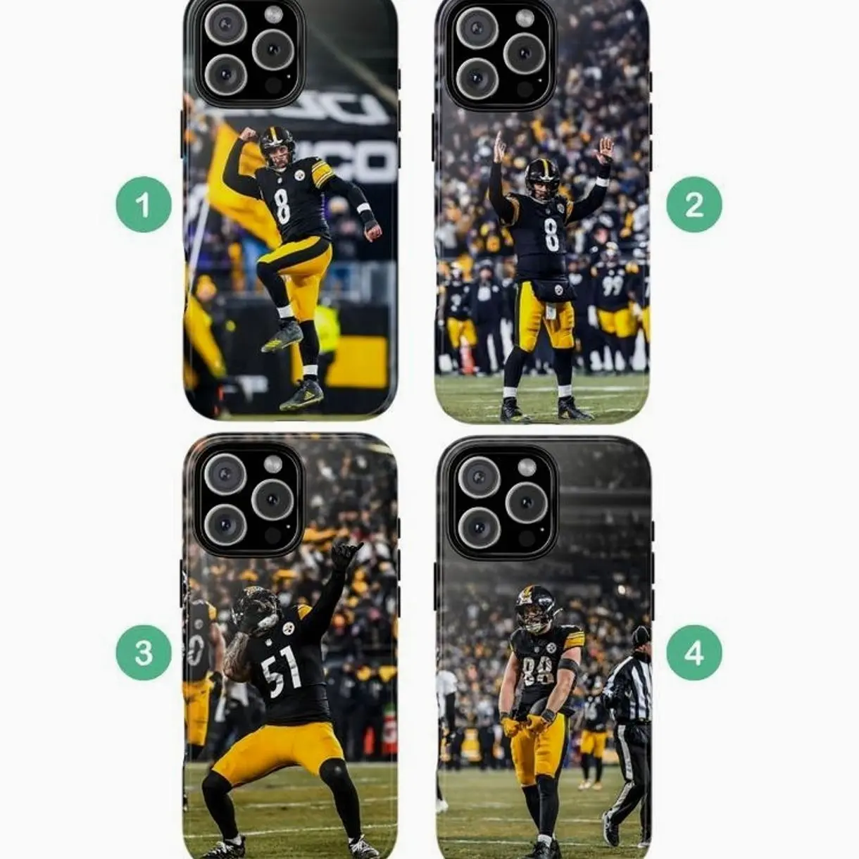 Trending Steelers Phone Case, Trending Aaron Rodgers Phone Case Compatible with iPhone X, 11, 12, 13, 14, 15, 16, 17 Series & Galaxy Series