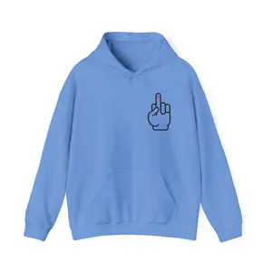 ADULT - Type 1 Diabetes, middle finger, Hooded Sweatshirt - Type 1 Diabetes Awareness Cotton Fabric Fit Womenswear