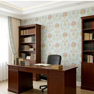 French Non-Woven Vintage Wallpaper Roll, Self-Adhesive 3D Embossed Texture, Ideal for Living Room Bedroom Background Wall Meeting Room