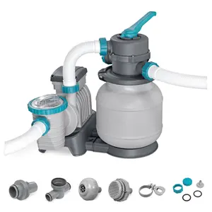 Bestway 1,500 Gallon Sand Filter Pump for Above Ground Outdoor Swimming Pools Bestway 1,500 Gallon Sand Filter Pump for Above Ground Outdoor Swimming Pools