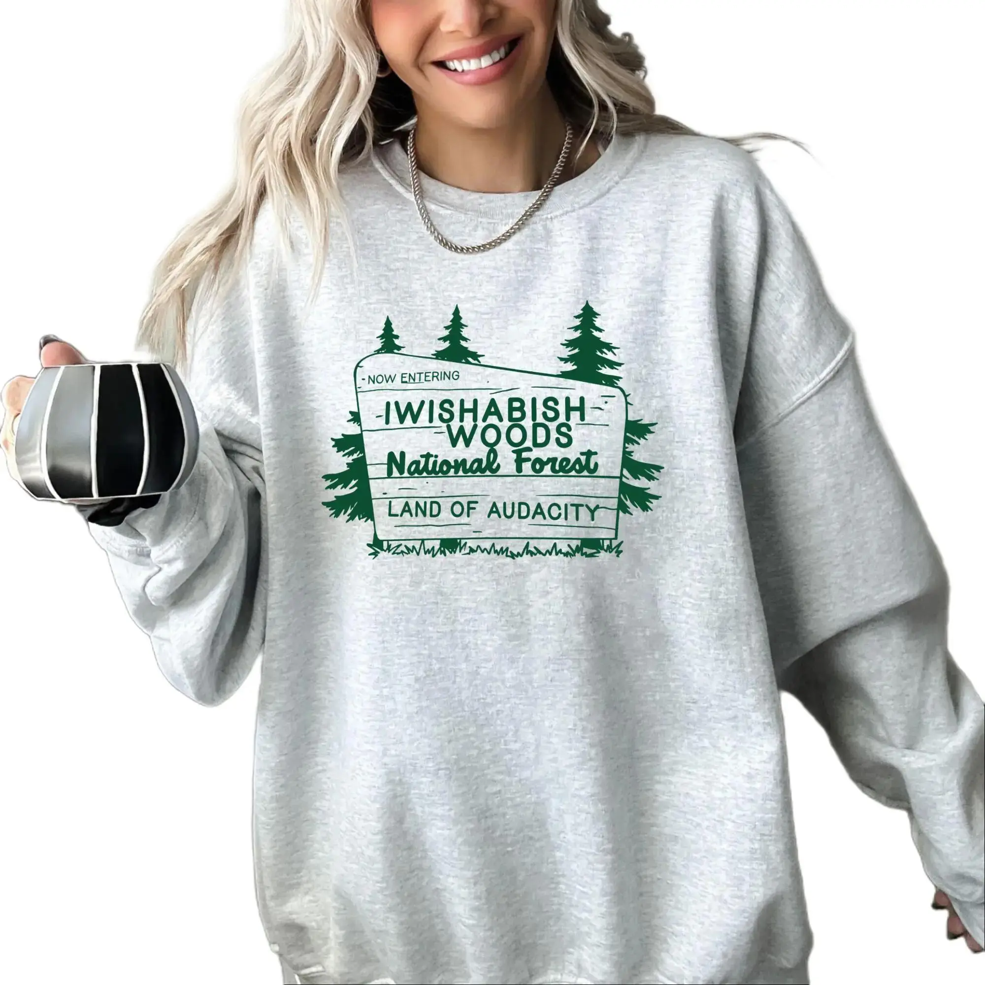Wishabish Woods National Park Sweatshirt Womenswear Oversized Sweaters