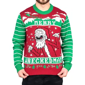 Ripple Junction Rick and Morty Merry Wreckedmas Ugly Christmas Sweater