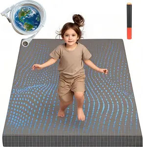 Grounding Sheet, 20% Silver Fiber + 80% Organic Cotton, Grounded Bedding Fitted Sheet with Grounding Cord