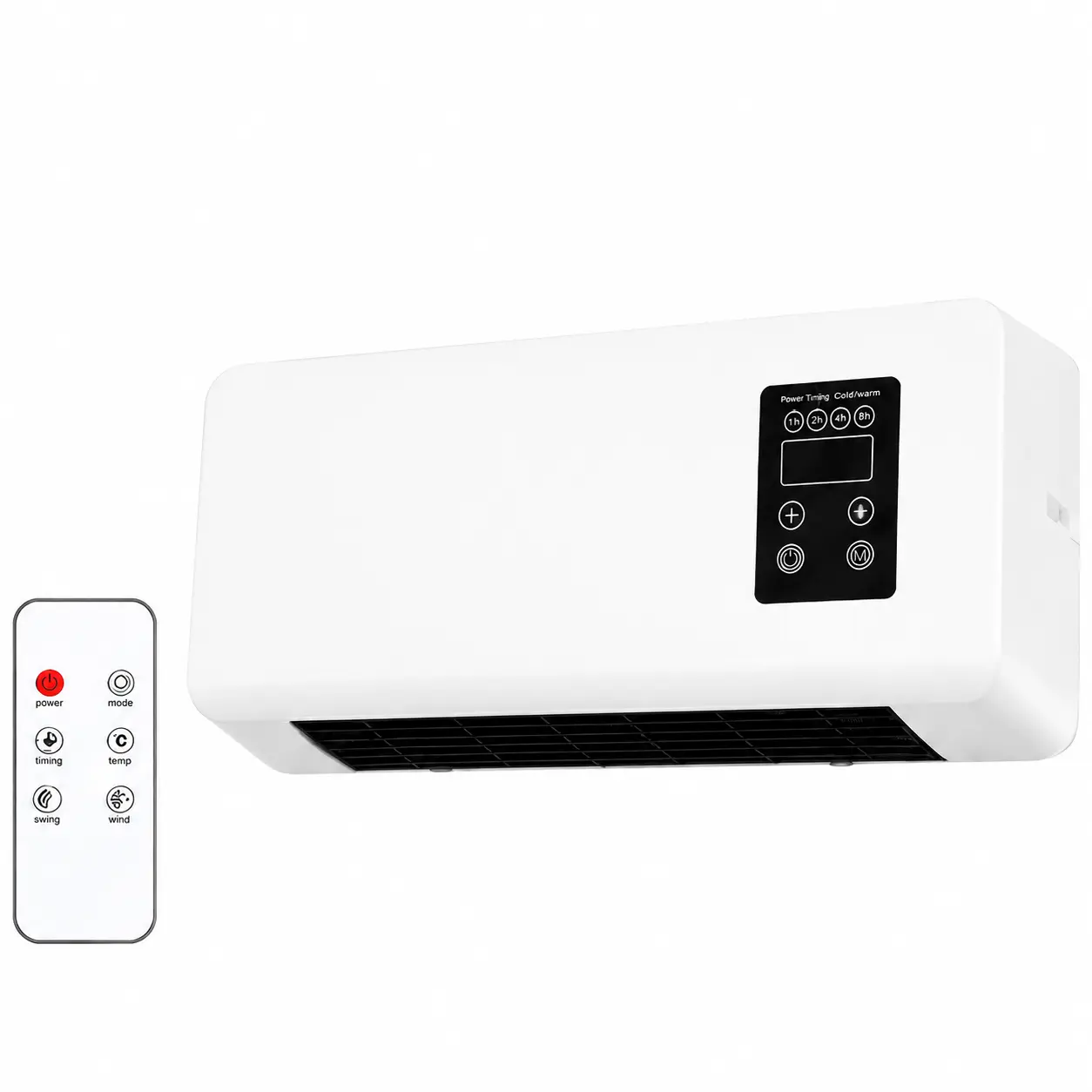 Compact 3-in-1 Air Flow Fan Heater | Flexible Installation: Wall, Desk, or Floor | Integrated Drying Rack for Daily Convenience | Year-Round Use with Cozy Warmth & Natural Wind Mode (Cooling-Free) | Perfect Personal Climate for Any Indoor Space