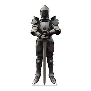 212 MAIN Stand-Up Single-Side Knight Armor Cardboard Cutout - Advanced Graphics, 71x27 in Large Size, Home Decor, Photo Prop, Party Wear Accessory