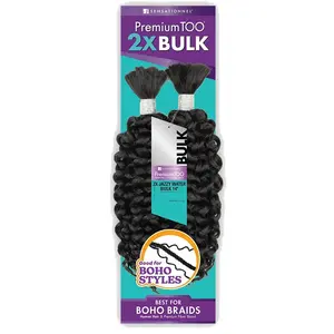Sensationnel Premium Too 2X Bulk Human Hair Blend Braids - 2X JAZZY WATER BULK 14"