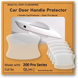 pcs(Pro) Customized Car Door Handle Cup Protector Made with M Paint Protection Film Pro Series, Sticker/Guard, Clear(Transparent), Anti Scratch, Universal Fit for Most Cars (Clear Pro/pcs)