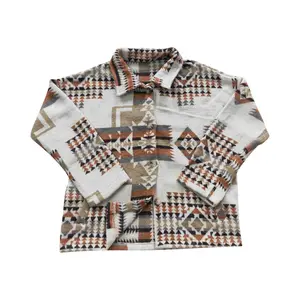 BT0279-western boys jacket AZTEC long sleeve top Casual Fashion Sweatshirt Knitwear For Spring