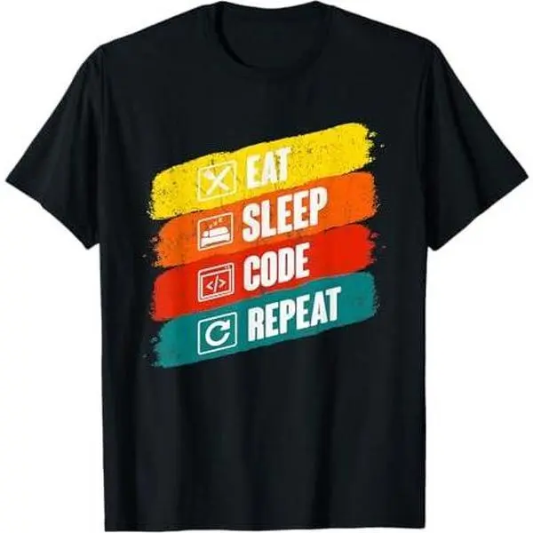 Eat Sleep Code Repeat Funny Programming Coding Programmer T-Shirt