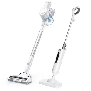 【House Cleaning Combo Gifts】Steam Mop & Vacuum Cleaner for Floor Cleaning,Lightweight FloorCleaner for Hardwood/Tile/Laminate Floors Carpet