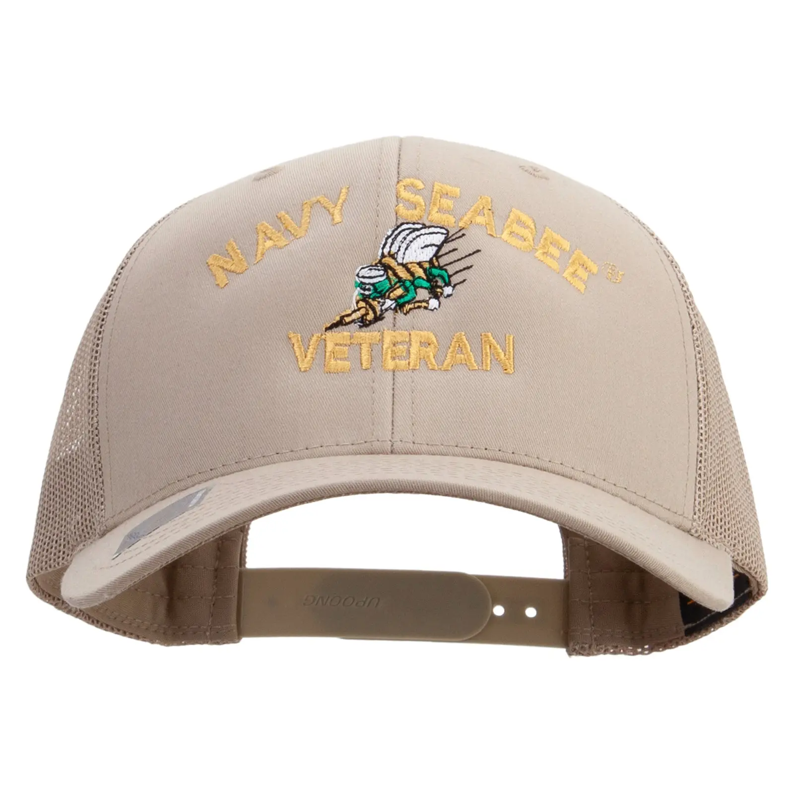 US Navy Seabee Veteran Embroidered Retro Trucker Cap