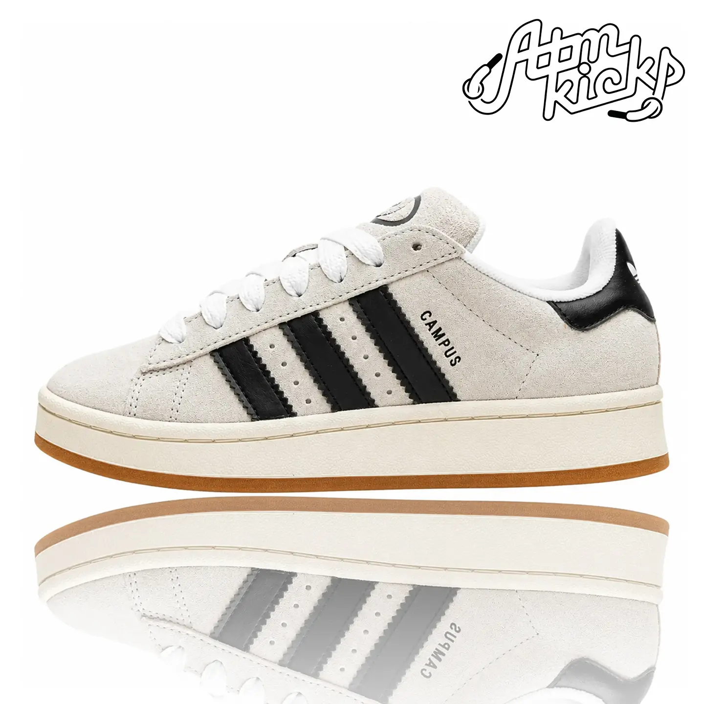 adidas Campus 00s Crystal White Core Black (Women's) GY0042 Authentic Shoes Footwear Sneaker Trainer Comfortable Walking Fashion Trending Gift