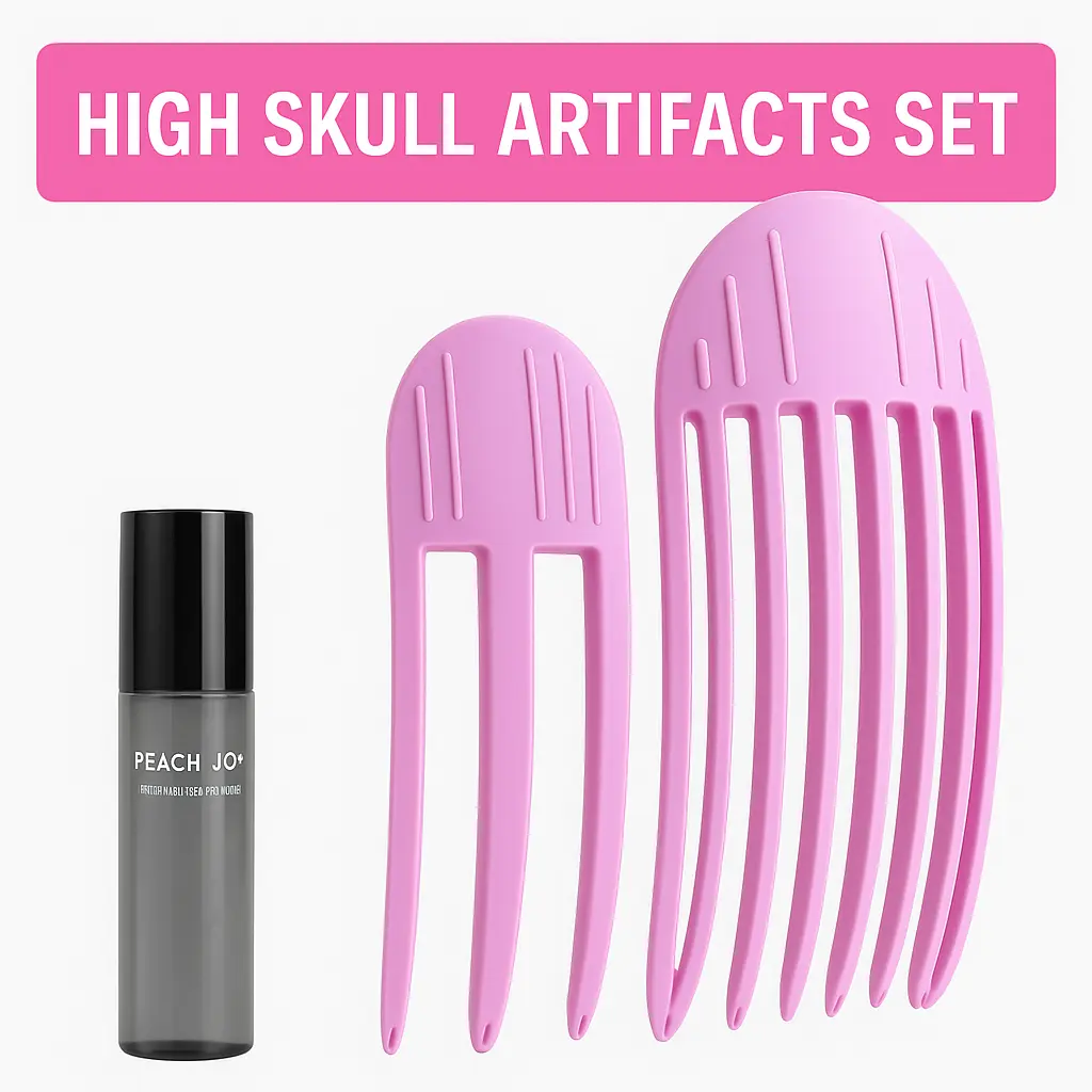 2 Teeth No Trace High Skull Artifacts With Hairspray with Darjeeling Tea Vibes For Volume & Fluffy Hairstyle,Top Foreheas Hair ClawClip Comb For Lazy Person，DIY Hair Style Tool