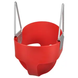 SWING SET STUFF INC. Highback Full Bucket Swing Seat Red Tough Polyethylene Rust Resistant Weather Resistant for Residential Use