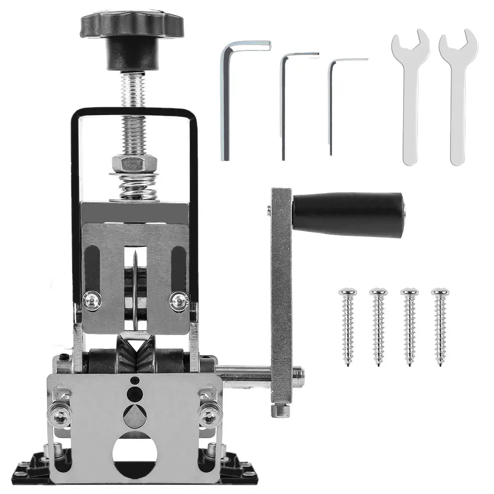 Manual Wire Stripping Machine, Semi-Automatic Wire Stripper with Hand Crank and Additional Electric Drill Interface,Sideline Tools. Professional Cabl