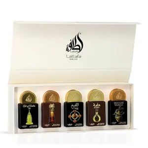 Lattafa Pride #4 Collection 5 Piece Mini Gift Set - Art of Arabia III, Ajwaa, Al Qiam Gold, Masa, Brioche Vanille - Luxurious Eau de Parfums