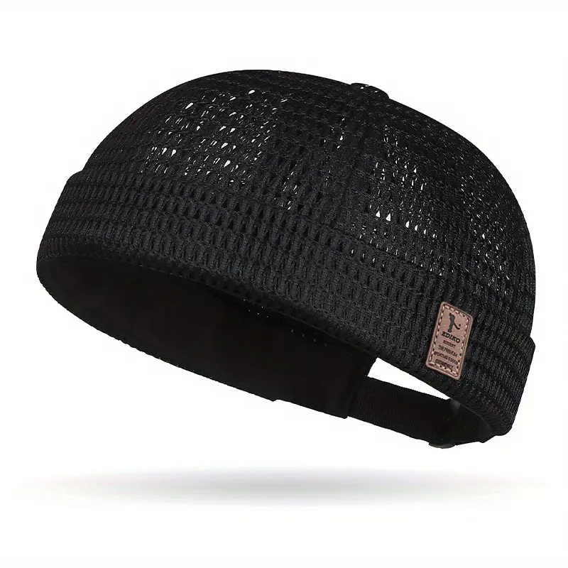 1 men's hat, spring/summer thin breathable large mesh cap, sunshade cap, sports fishing cap, topless baseball cap.