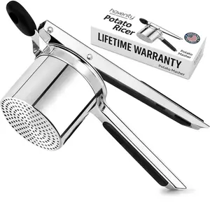 Havenity Potato Ricer Fixed Disc Heavy Duty Stainless Steel 15oz Capacity Fluffy Mashed Potato Masher Baby Food Masher Durable Kitchen Tool Easy to Use with Lifetime Warranty
