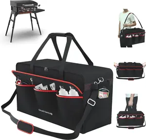 22 Inch Griddle Carry Bag for  22 Inch Table Top Griddle with Grill Cover and Stand, Fits  22" Grill Griddle with The Lid and Stand Carrying Bag 600D Heavy Duty Water-Resistant