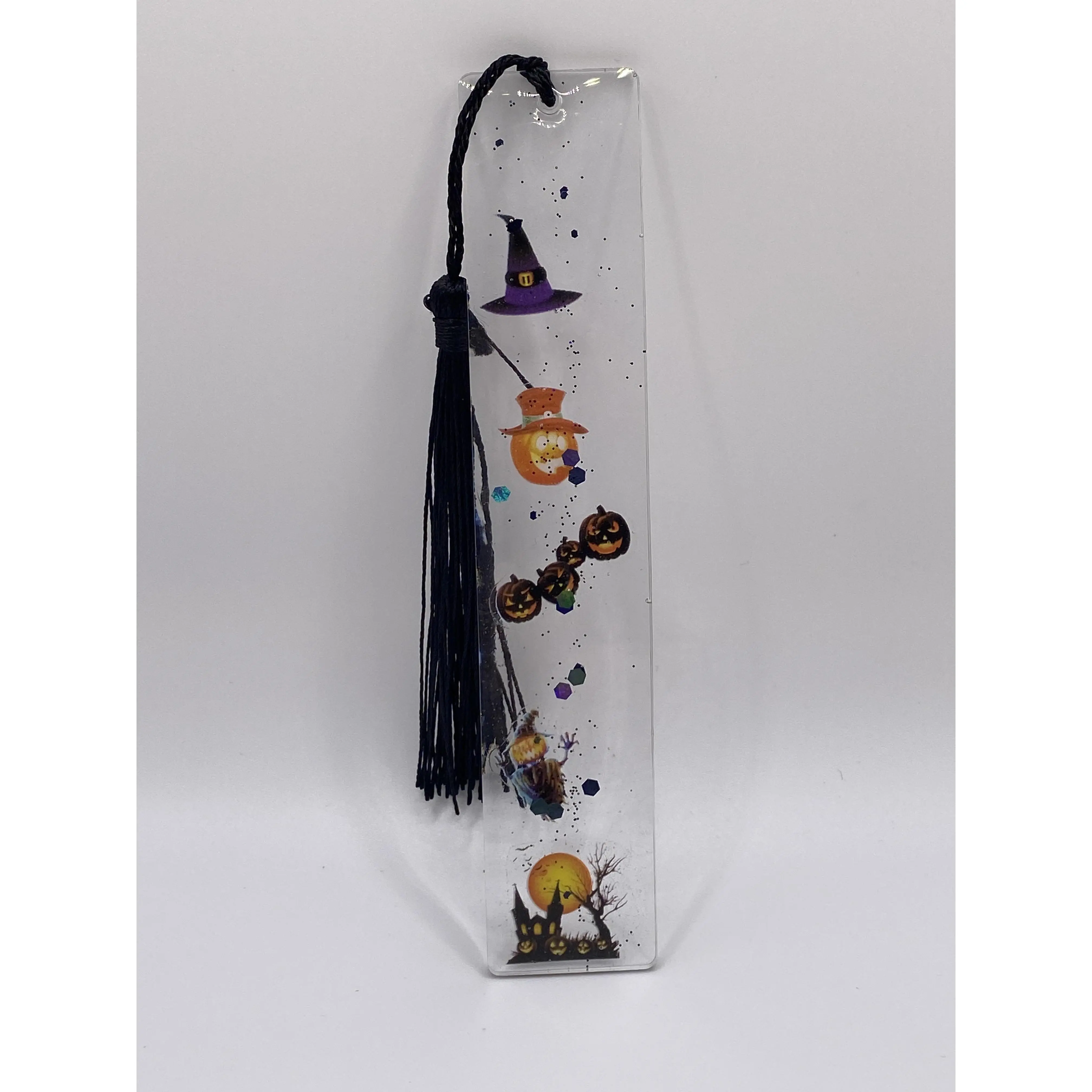 Resin Bookmark-Clear with Halloween Accents