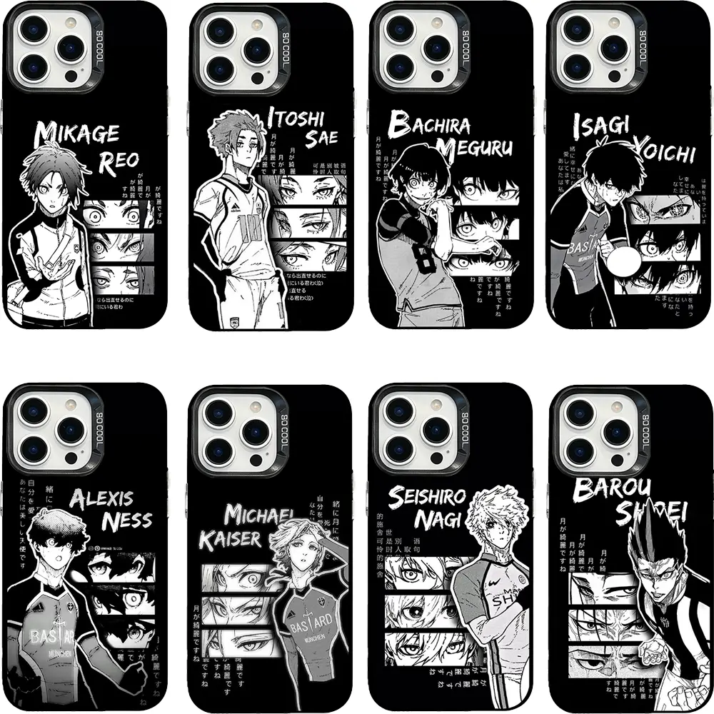 Blue Lock Isagi Bachira Eco-Friendly Protective TPU Smartphone Casing - Anime Merchandise Accessory for iPhone 17 Air,16 Pro Max,15,14 Plus,13,12,11, Cool Soccer Cover, Ideal Gift for Fans