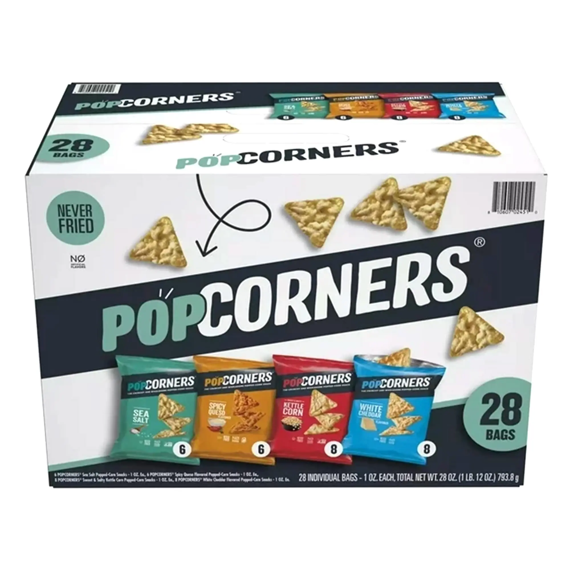 PopCorners 4 Flavor Variety Pack Popped Corn Chips, Snacks, 28 ct. PopCorners 4 Flavor Variety Pack Popped Corn Chips, Snacks, 28 ct.