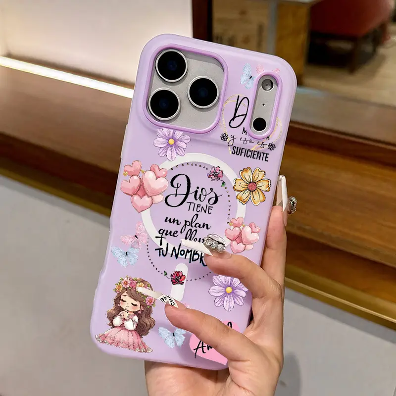 Phone case for iPhone Samsung 17Pro Max Air 16 15Plus 14 13 12 11 XR XS Galaxy S26 S25 S24 S23 S22 S21 A54 A53, Jelly-style Magnetic Case, Shockproof Drop, Protection Durable, Flower Phone Case for Everyone.JY131