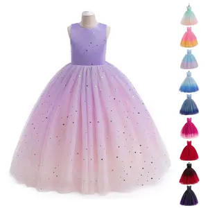 Flower Girls Tulle Dress Bridesmaid Sparkle Wedding Pageant Prom Dresses Princess Birthday Party Formal Ball Gown Long Dance Evening Dresses Kids Clothing Girls Dresses Girls Clothing