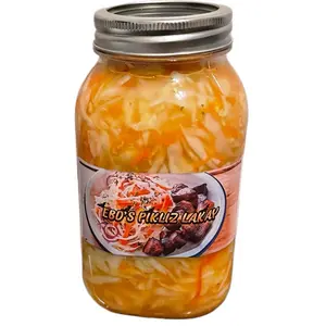 EBD’s Pikliz Lakay 32 oz Jar| Authentic Haitian Pickled Condiment | Spicy, Fresh & Fermented Flavor Food