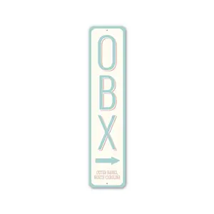 OBX Outer Banks North Carolina Direction Arrow Sign