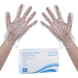 500 Piece Disposable Food Prep Gloves - Plastic Food Safe Disposable Gloves, Food Handling, One Size Fits Most 500 PCS