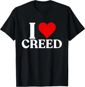 100% Cotton I Heart CREED First Name Personalized I Love CREED Vintage T-Shirt