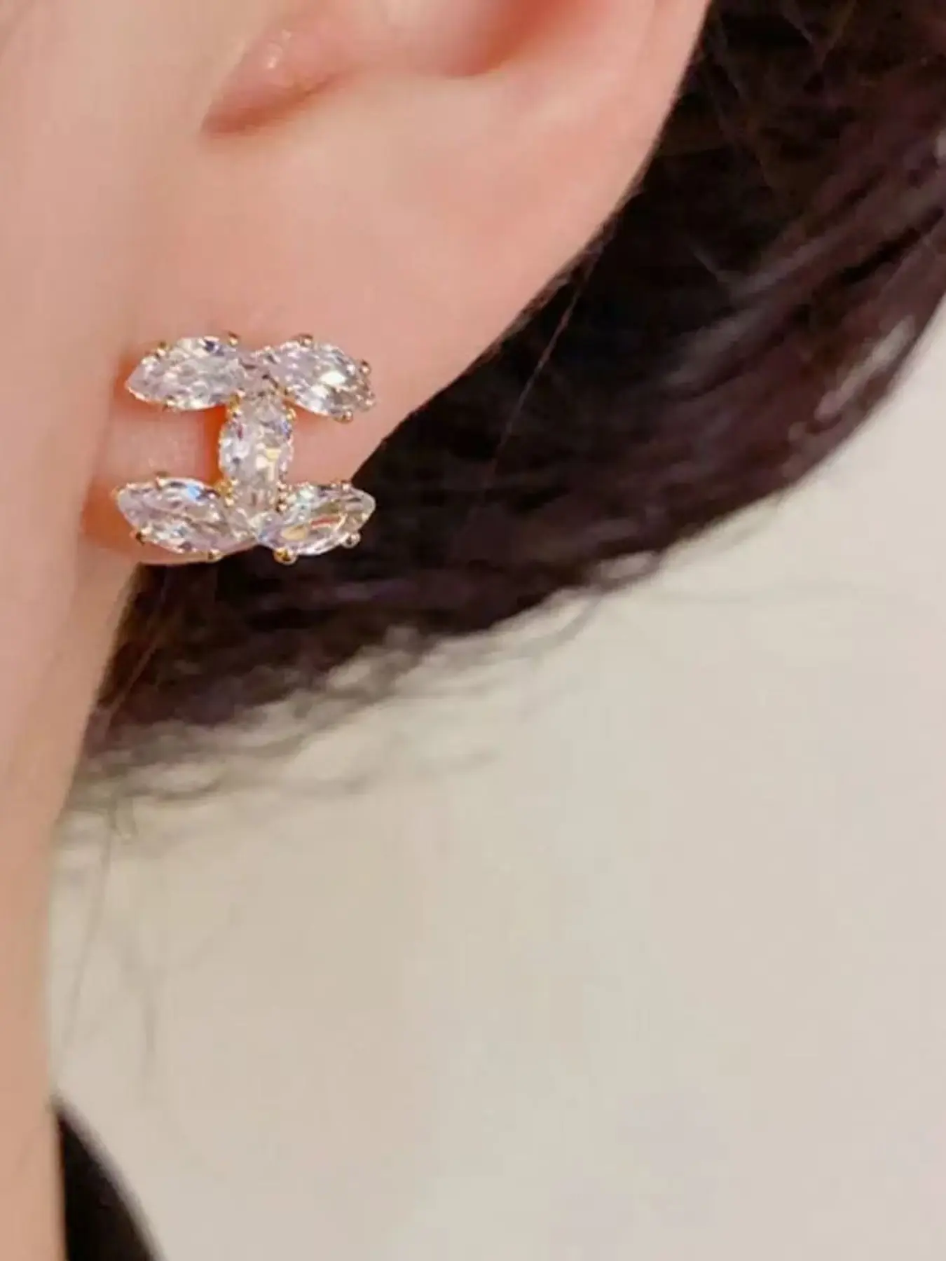 Luxurious Zircon Stud Earrings, Elegant Patchwork Design, Perfect for Parties and Events, Ideal Gift for Women, High-End Fashion Jewelry, Prom Earrings