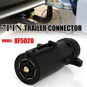 Heavy Duty RV 7 Way Blade Waterproof Trailer Connector, 7 Pin Wiring Replacement Plug Adapter