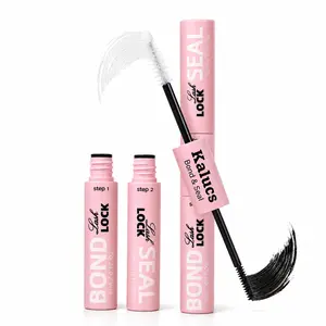 Kalucs Eyelash Glue Long Lasting 72H Strong Hold Waterproof 2 in 1 Cluster Bond and Seal Glue Eye lash Adhesive Glue for DIY Lash Extensions Eye Makeup Products