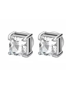 1 Pair 8mm Square Zircon Magnet Earrings, / No Piercing, Non Piercing Earrings, Easy Wear Studs, Elegant All-Season Jewelry, Perfect Gift for Friends
