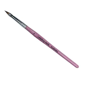 3D ACRYLIC NAIL BRUSH 100% KOLINSKY SIZE 2 PINK  WOOD HANDLE ACETONE PROOF & MONOMER -PROOF: BY **LADYBUGNPRODUCTS** PERFECT FOR FLAWLESS 3D FLOWERS.
