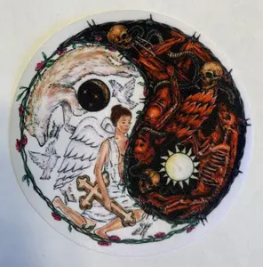 Yin Yang Heaven Hell Sticker Iron On Patch 3.5 Decor Decorative