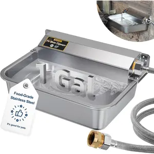 1Gal/3.8L Automatic Water Dispenser for Dogs, Patented Outdoor Automatic Dog Waterer Bowl, Stainless Steel Water Dispenser for Livestock Chicken, Dog Feeder Fit 3/4'' GHT Faucet