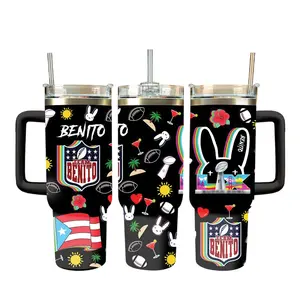 Vintage Team Benito Football Logo 40oz Tumbler , Team Benito Printed Tumbler 40oz, Hot Cold Drink Cup, Tumbler Gift, Gift For Fan