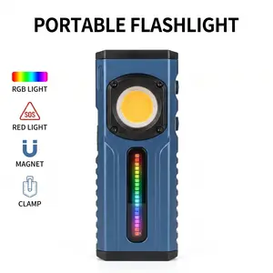 Waterproof Camping Flashlight Rechargeable, 2000 Lumens Survival Gear with Red SOS Light, Portable Magnetic Tent Light with RGB, Emergency Outdoor Flashlight