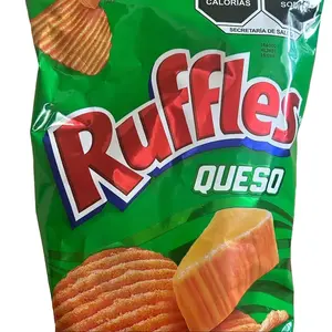 Ruffles con queso 120 g Snack Crispy Cheese Chip Crunchy Flavor