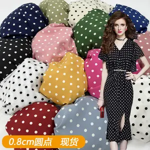 (36 inches/1 yard) Fashion Polka Dot Pillow Fabric Scandinavian Minimalist Decorative Fabric Micro Stretch Plain Printed Polka Dot Shirt Dress Fabric